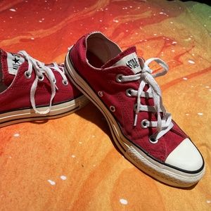 Red Converse, W6 M4, w/before-after photos